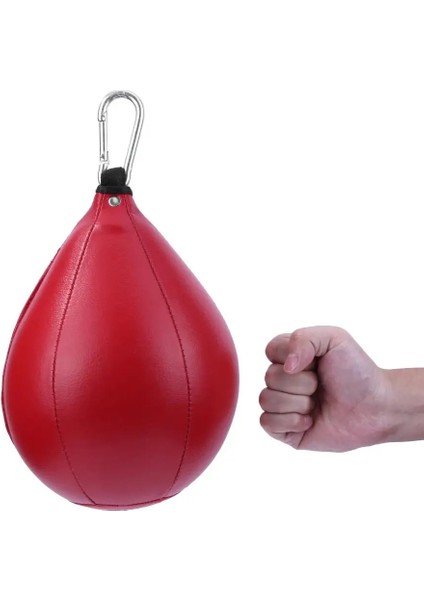 Kırmızı Stil 1 Adet Armut Boks Torbası Eğitim Hız Topları Mma Muay Thai Punch Fitness Spor Ekipmanları Eğitim Pu Asılı Boks Topu (Yurt Dışından)