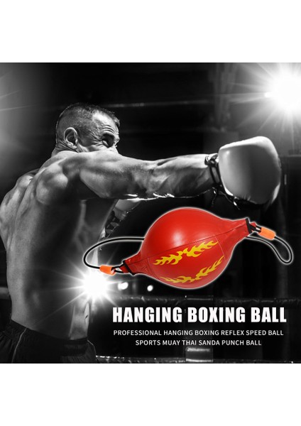 D Stili Speed ​​punch Bag Deri Hız Topu Asma Boks Boks Topu, Boks Refleks Topu ile Çift Uçlu Top (Yurt Dışından) indirimleri