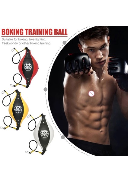 Beyaz Stil Çift Uçlu Boks Dodge Hız Topu Pu Deri Şişme Muay Thai Mma Eğitim Boks Torbası Kapalı Kas Kum Torbası (Yurt Dışından) fiyatları