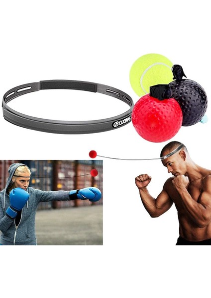 Tenis Sarı Stil Unching Speed ​​boxing Çeviklik Eğitimi Için Taşınabilir Lastik Top Ter Bandı Fitness Ekipmanları ile Reaksiyon (Yurt Dışından) indirimleri