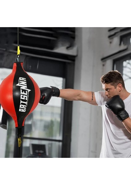 Chaoduo Shop Kırmızı Stil Pu Boks Topu Armut Boks Torbası Eğitimi Reaksiyon Hızı Hız Topları Muay Thai Punch Boxe Fitness Spor Ekipmanları Eğitimi (Yurt Dışından)