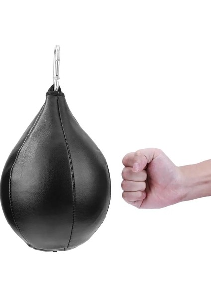 Siyah Stil 1 Adet Armut Boks Torbası Eğitim Hız Topları Mma Muay Thai Punch Fitness Spor Ekipmanları Eğitim Pu Asılı Boks Topu (Yurt Dışından)