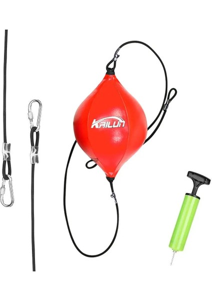 Kırmızı Stil Pu Armut Boks Torbası Eğitim Refleks Boks Topu Mma Boks Dövüş Ekipmanları Pompalı Spor Salonu Fitness Deri Hız Topu (Yurt Dışından)