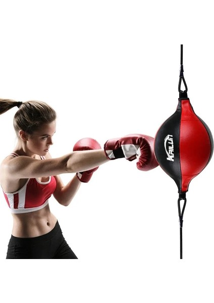 Kırmızı Stil Pu Armut Boks Torbası Eğitim Refleks Boks Topu Mma Boks Dövüş Ekipmanları Pompalı Spor Salonu Fitness Deri Hız Topu (Yurt Dışından) fiyatları