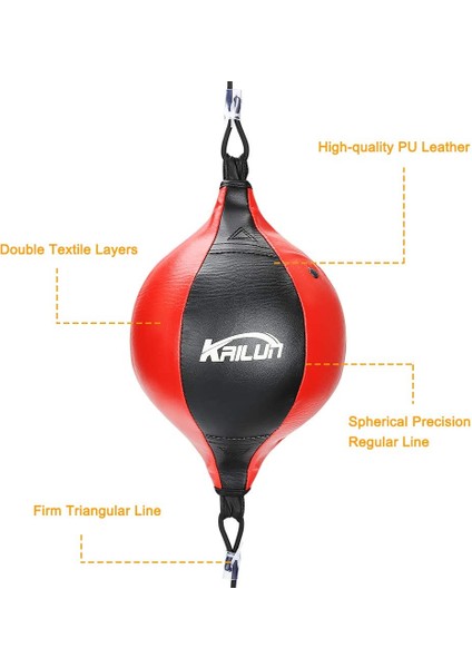 Kırmızı Stil Pu Armut Boks Torbası Eğitim Refleks Boks Topu Mma Boks Dövüş Ekipmanları Pompalı Spor Salonu Fitness Deri Hız Topu (Yurt Dışından) fırsatları