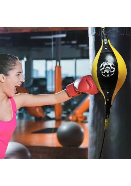 No.2 Tarzı Çift Uçlu Boks Dodge Hız Topu Pu Deri Şişme Muay Thai Mma Eğitim Kattan Tavana Boks Torbası Fitness Ekipmanları (Yurt Dışından) modelleri