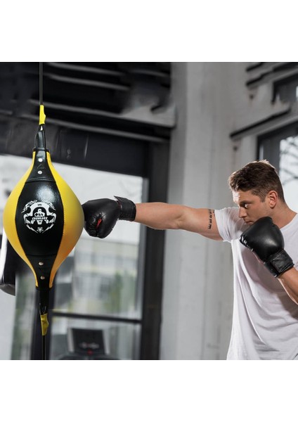 No.2 Tarzı Çift Uçlu Boks Dodge Hız Topu Pu Deri Şişme Muay Thai Mma Eğitim Kattan Tavana Boks Torbası Fitness Ekipmanları (Yurt Dışından) fırsatları