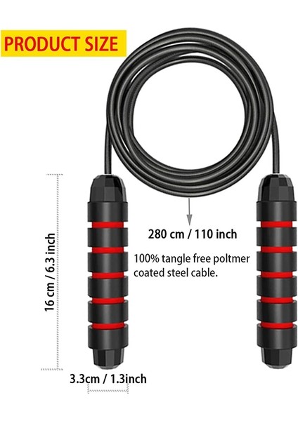 Beyaz Stil Fitness Atlama Ipi Dolaşmayan Ip Atlama Ipi Kablosu ve Egzersiz Ekipmanları Için 6" Hafızalı Köpük Kollar Aerobik Egzersiz Fitness (Yurt Dışından) fiyatları
