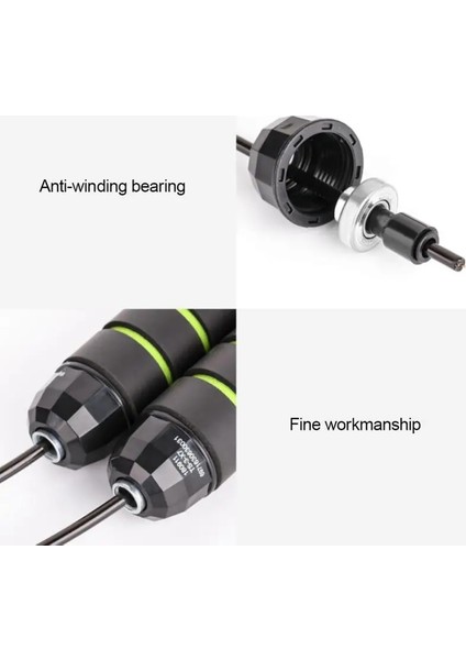 Siyah Stil Ayarlanabilir Boks Atlama Ipi Spor Salonu Ağırlıklı Atlama Yetişkin Hız Ipi Rulman Atlama Ipi Dolaşmayan Ip Atlama Hızı Crossfit (Yurt Dışından) fırsatları