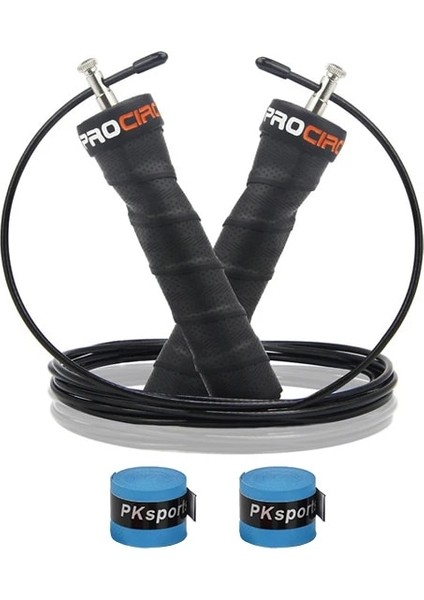 Mavi Stil Procircle Hız Atlama Ipi Ter Bandı Kolları Bilyalı Rulmanlarla Ayarlanabilir Çift Kişilik Egzersiz Atlama Fitness Eğitimi (Yurt Dışından)