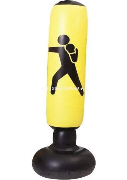 Sarı Stil Spor Şişme Boks Torbası Stres Yumruk Kule Mücadele Egzersiz Hızı Çocuklar Için Güç Boks Torbası Dropship Standı (Yurt Dışından)