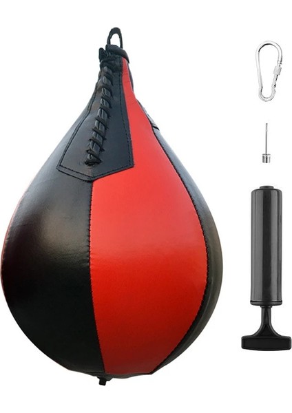 Siyah ve Kırmızı Tarzı Yeni Profesyonel Pu Boks Hız Topları Boks Torbası Armut Sporları Boks Torbası Fitness Egzersiz Mma Eğitim Ekipmanları Araçları Siyah Kırmızı (Yurt Dışından)