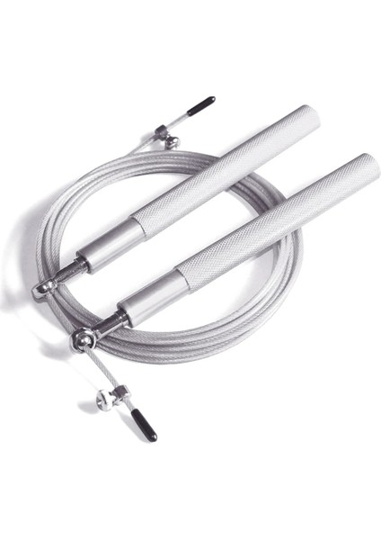 Beyaz Stil Atlama Hızı Atlama Ipi Alüminyum Ayarlanabilir 3 M Metal Rulman Kolu Boks Fitness Egzersiz Eğitimi Için Atlama Ipi (Yurt Dışından)