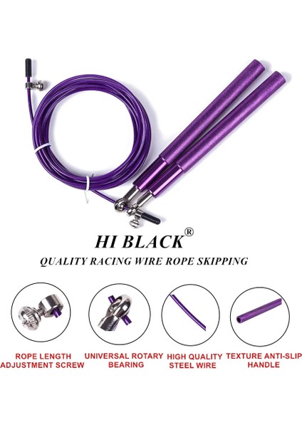 Siyah Stil Ücretsiz Kese 3 Metre Metal Yatak ve Sap!! Atlama Ipi Hız Kablosu Atlama Ipi Crossfit Mma Box Ev Jimnastik Salonu Npfl (Yurt Dışından) fırsatları