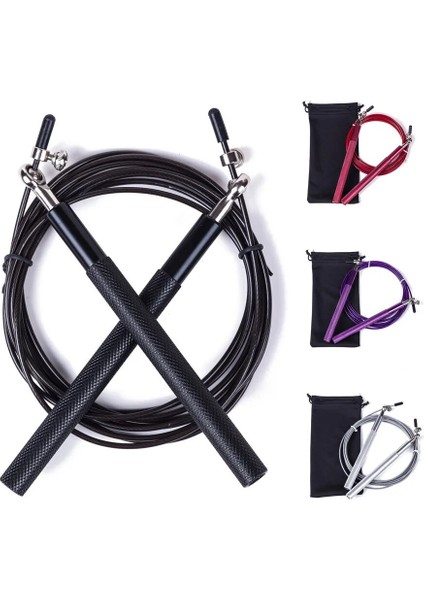 Siyah Stil Ücretsiz Kese 3 Metre Metal Yatak ve Sap!! Atlama Ipi Hız Kablosu Atlama Ipi Crossfit Mma Box Ev Jimnastik Salonu Npfl (Yurt Dışından) indirimleri