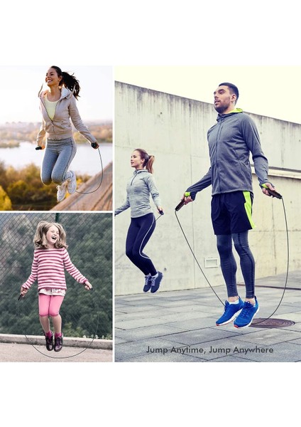 Siyah Stil Atlama Ipi Dolaşmayan Hızlı Hızlı Atlama Ipi Kablosu Bilyalı Rulmanlı Çelik Ip Atlama Ipi Gym Fitness Ev Egzersizi Ince Vücut (Yurt Dışından) modelleri