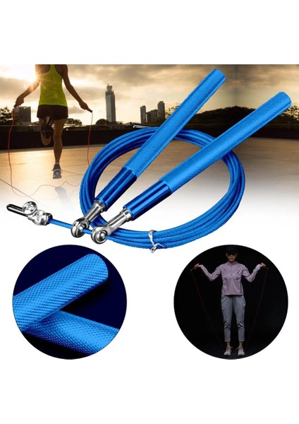 Siyah Stil Ip Atlama Ipi Egzersiz Fitness Ayarlanabilir Yüksek Hızlı Çelik Atlama Ipi Çift Rulman Spor Atlama Ipi Ev Spor Salonu Egzersiz Ekipmanları (Yurt Dışından)