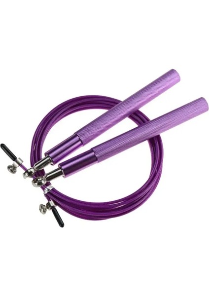 Mor Tarzı 3m Yüksek Hızlı Aerobik Çelik Tel Atlama Ipi Alüminyum Saplı Çelik Tel Atlama Ipi Bilyalı Rulman Ip Atlama Ipi Çelik Tel (Yurt Dışından)