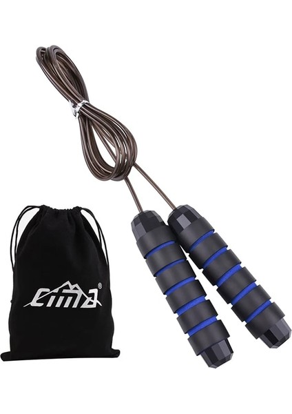 Çanta Stili ile Mavi Atlama Ipi Dolaşmayan Hızlı Hızlı Atlama Ipi Kablosu Bilyalı Rulmanlı Çelik Ip Atlama Ipi Gym Fitness Ev Egzersizi Ince Vücut (Yurt Dışından)