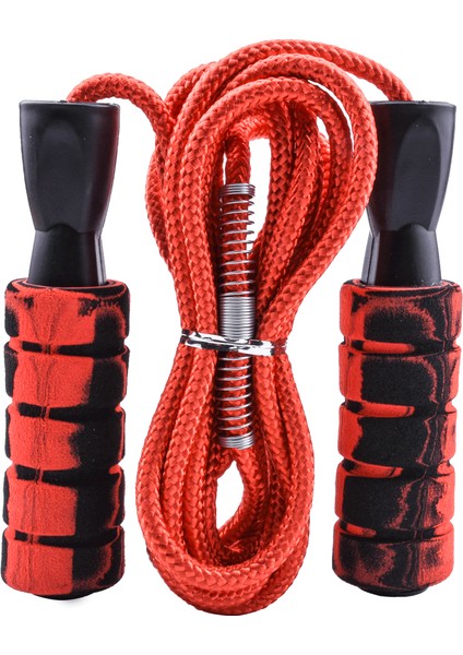 Kırmızı Stil Atlama Ipi Egzersiz Spor Bilyalı Rulmanlar Hızlı Hız Ip Atlama Ipi Yumuşak Köpük Kolları Kadın Erkek Çocuklar Için Pamuk Egzersiz Eğitimi (Yurt Dışından) fırsatları