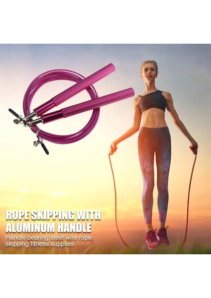 Mor Tarzı Alüminyum Saplı Çelik Tel Atlama Ipi Rulman Ip Atlama Ipi Çelik Tel Açık Fitness Vücut Geliştirme Ekipmanları Atlama Ipi (Yurt Dışından) indirimleri