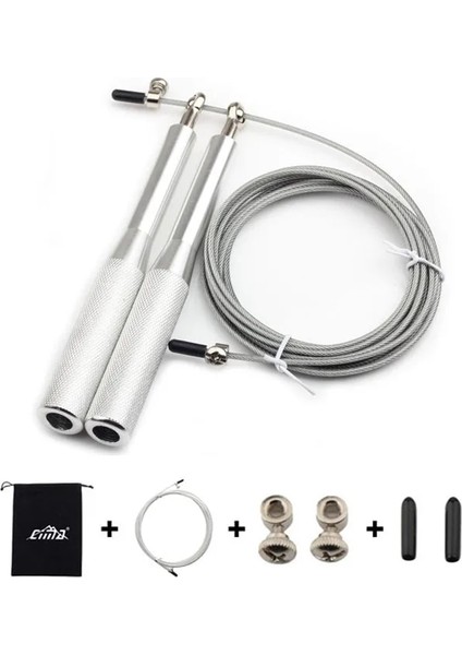 Gri Takımlar Stili Fitness Atlama Ipleri Crossfit Ağır Çelik Tel Boks Mma Eğitim Ekipmanları Için Hız Atlama Ipi Spor Salonu Egzersiz Atlama Ipi (Yurt Dışından)