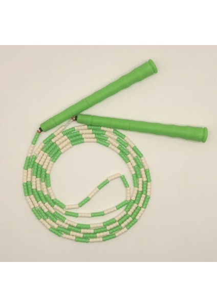 260CM Yeşil Stil Fitness Bambu Ip Boncuklu Homegym Ip Atlama Ipi Kaymaz Sap Çapraz Ip Kapalı Spor Eğitimi (Yurt Dışından)