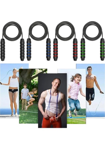 Yeşil Stil Dolaşmayan Hız Ipi Rulmanlı Eva Kaymaz Köpük Kolu Ayarlanabilir Atlama Ipleri Gym Fitness Egzersiz Ekipmanları ile (Yurt Dışından) modelleri