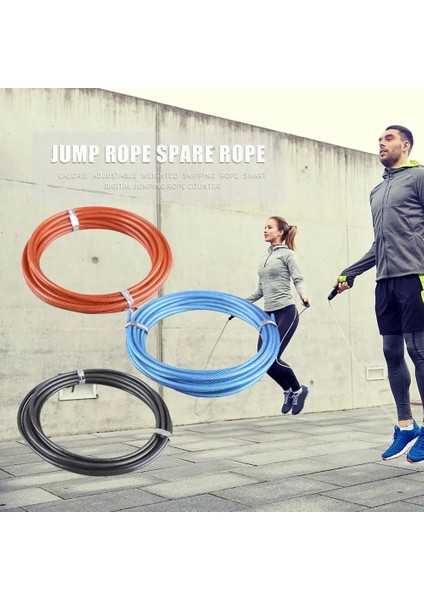 Mavi Stil Dayanıklı Atlama Ipleri Hassas Tasarım Katı 9.84FT Yedek Değiştirilebilir Ip Hız Atlama Atlama Eğitimi Fitness Tel Kablo Fitness (Yurt Dışından) modelleri