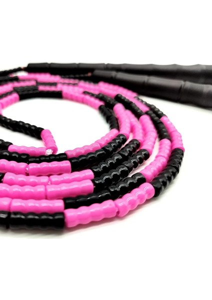 Siyah Mor Tarzı 3m Siyah Pembe Boncuklu Atlama Ipi Beyaz Sap 21CM Uzunluk Serbest Boncuk Atlama Ipi Atlama (Yurt Dışından) fiyatları