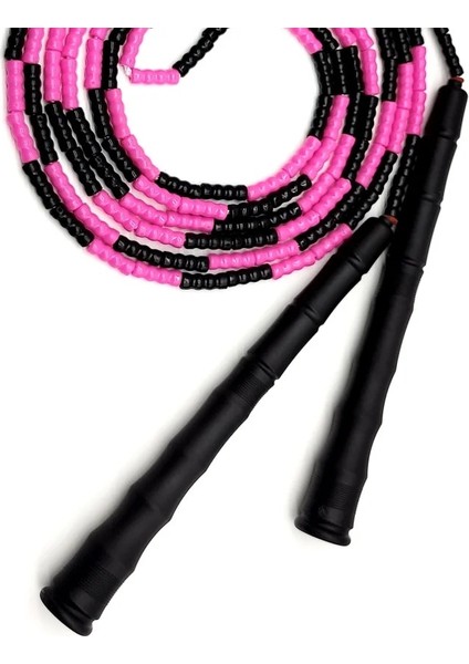 Siyah Mor Tarzı 3m Siyah Pembe Boncuklu Atlama Ipi Beyaz Sap 21CM Uzunluk Serbest Boncuk Atlama Ipi Atlama (Yurt Dışından) modelleri