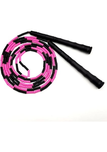 Siyah Mor Tarzı 3m Siyah Pembe Boncuklu Atlama Ipi Beyaz Sap 21CM Uzunluk Serbest Boncuk Atlama Ipi Atlama (Yurt Dışından) indirimleri