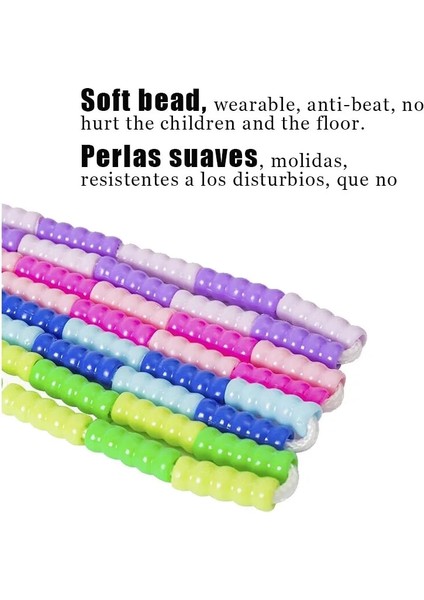 Pembe Tarzı 2.8m Uzunluk Ayarlanabilir Yumuşak Boncuklu Segment Atlama Ipi Çocuklar Için (Yurt Dışından) indirimleri