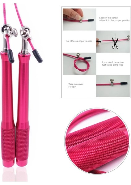 Şerit Tarzı Yüksek Hızlı Atlama Ipi 9.8 Ft Ayarlanabilir Egzersiz Ip Atlama Ipi 2 Mma Boks Crossfit Için Taşıma Çantası ile Rulman Çift Alt (Yurt Dışından) fiyatları