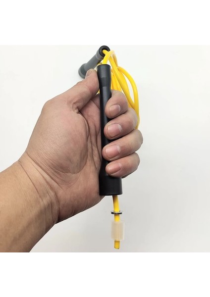 Beyaz Saplı Sarı Stil 3.2m (Kulplar Arasında Ip) x 5mm Pvc 11FT Atlama Ipi cc Kolu Atlama Atlama Sporu Crossfit Uzun Ip Kordon Yetişkin (Yurt Dışından)