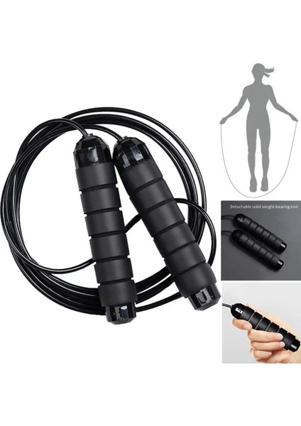 Siyah Kırmızı Stil Atlama Ipi Dolaşmayan Hızlı Hızlı Ip Atlama Ipi Kablolu Tel Aerobik Çelik Ip Atlama Ipi Gym Fitness Ev Egzersizi Ince Vücut (Yurt Dışından) fırsatları