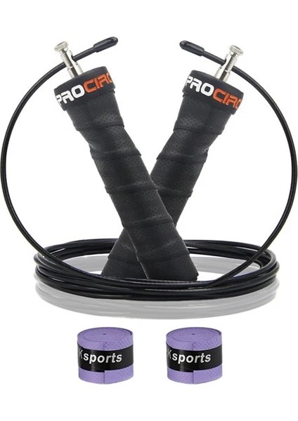 Mor Tarzı Procircle Hız Atlama Ipi Ter Bandı Kolları Bilyalı Rulmanlarla Ayarlanabilir Çift Kişilik Egzersiz Atlama Fitness Eğitimi (Yurt Dışından)