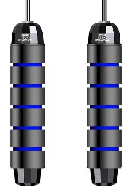 Siyah Mavi Stil Atlama Ipi Dolaşmayan Hızlı Hızlı Atlama Ipi Kablosu Bilyalı Rulmanlı Çelik Ip Atlama Ipi Gym Fitness Ev Egzersizi Ince Vücut (Yurt Dışından)