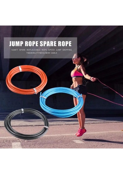 Kırmızı Stil Sıcak Satış Atlama Ipleri Klasik Hassas 3m Yedek Halat Hız Atlama Atlama Tren Fitness Için Değiştirilebilir Tel Kablo Halatları (Yurt Dışından) fiyatları