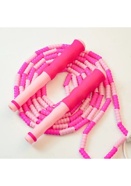 Pembe Tarzı Yaratıcı Yumuşak Bambu Boncuk Ip Atlama Ipi Naylon Atlama Ipi Yetişkin Çocuklar Için Kapalı Spor Egzersiz Fitness Eğitim Ekipmanları Tutmak (Yurt Dışından)