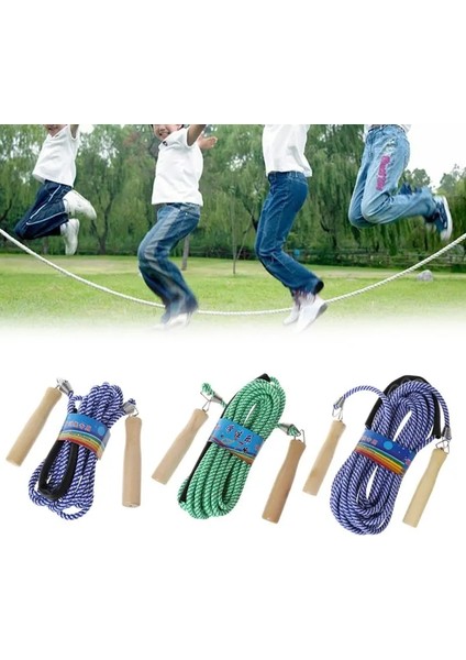 7m Tarzı Sıcak Atlama Ipi Ahşap Saplı Atlama Spor Salonu Okul Grubu Çok Kişi Ip Atlama Fitness Ekipmanları (Yurt Dışından) indirimleri