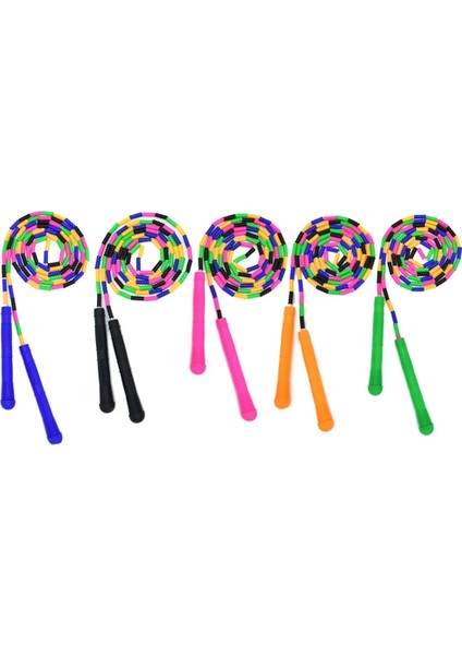 2,7 Milyon Mavi Stil Çocuklar Yetişkinler Renkli Boncuklu Segmentasyonlu Ip Atlama + Kaymaz Kolları Egzersiz Sporları Ip Atlama Ipi (Yurt Dışından) fiyatları