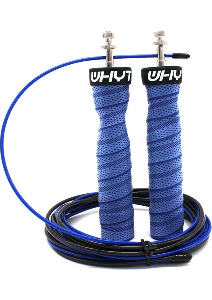 Mavi Stil Crossfit Atlama Ipi Ağırlıklı Hız Ip Atlama Ipi Ekstra Kablolu Ayarlanabilir Tel Bilyalı Rulmanlar Kaymaz Sap (Yurt Dışından)