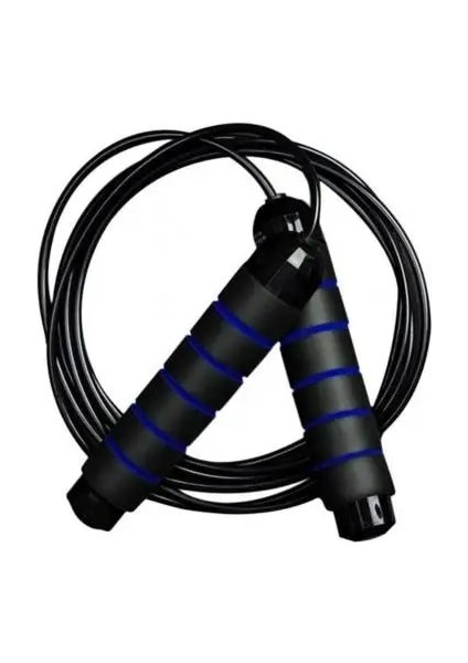 Siyah Mavi Tarzı Çelik Tel Aerobik Egzersiz Atlama Ipi Kaymaz Saplı Anti-Sarma Spor Fitness Egzersiz Sağlıklı Spor Aracı (Yurt Dışından)