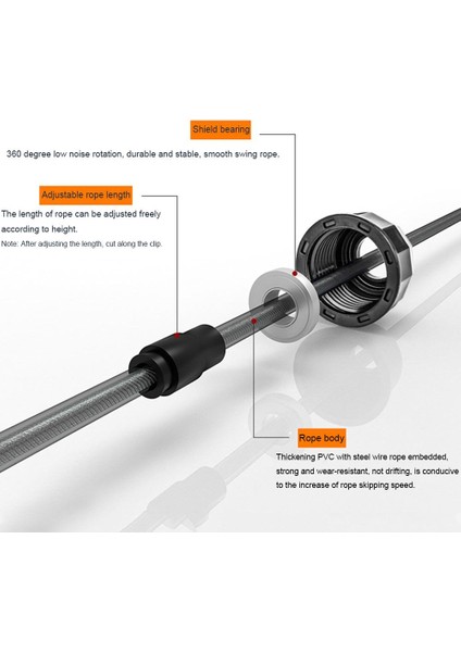 Siyah Mavi Tarzı Çelik Tel Aerobik Egzersiz Atlama Ipi Kaymaz Saplı Anti-Sarma Spor Fitness Egzersiz Sağlıklı Spor Aracı (Yurt Dışından) indirimleri