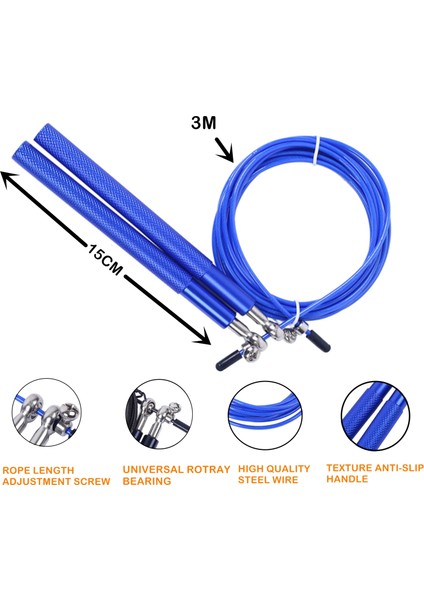 Mor Tarzı Crossfit Hız Atlama Ipi 3 M Metal Yatak Kolu Ayarlanabilir Ip Korda Ipi Boks Fitness Atlama Egzersiz Eğitimi Için (Yurt Dışından) fiyatları