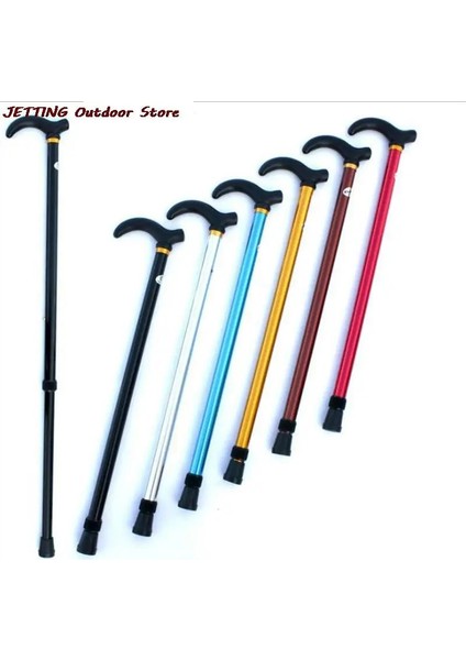 Siyah Stil Ayarlanabilir Baston Baston 2 Bölüm Kararlı Kaymaz Anti Şok Kamışı Koltuk Değneği Yaşlı Erkekler Kadınlar Için Yürüyüş Trekking Direkleri Kamışı (Yurt Dışından)