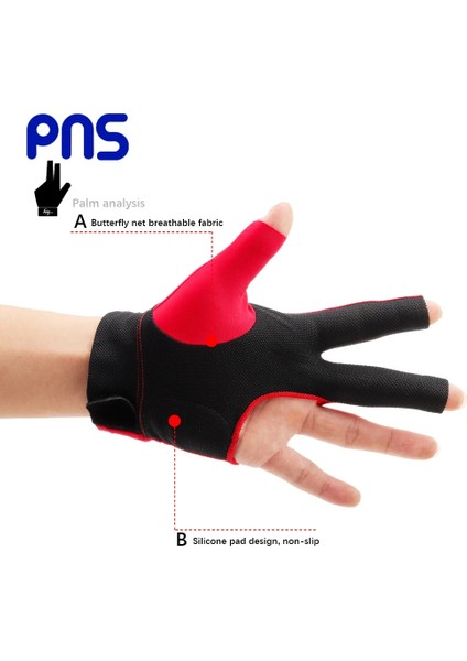 Kırmızı Sağ Stil Pns Bilardo Eldivenleri Havuz Eldivenleri Snooker Eldiven Sol Sağ El Bilardo Üç Parmak Eldiven Profesyonel Dayanıklı Havuz Cue Eldiven (Yurt Dışından) indirimleri