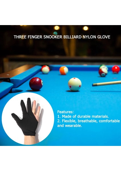 Köprü Başı Mavi Stili 1 Adet Üç Parmak Tam Parmak Snooker Havuz Cue Bilardo Eldiven Sol El Likralı Kumaşlar Nakış Bilardo Aksesuarı (Yurt Dışından) indirimleri