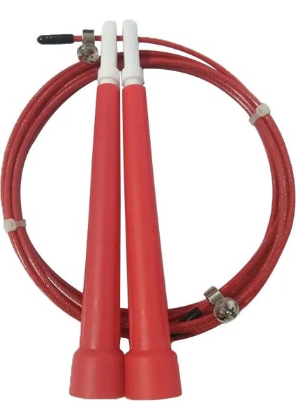 Kırmızı Stil 3m Atlama Ipleri Kablo Çelik Ayarlanabilir Hızlı Hızlı Pvc Saplı Crossfit Eğitim Boks Spor Egzersizleri (Yurt Dışından)